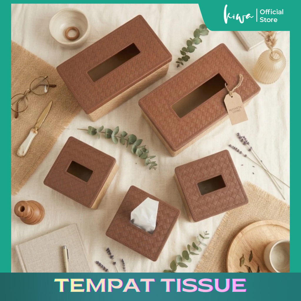 Tempat Tissue Besar / Kecil Kotak Tissue Rotan Anyam Tempat Tissue Super Premium