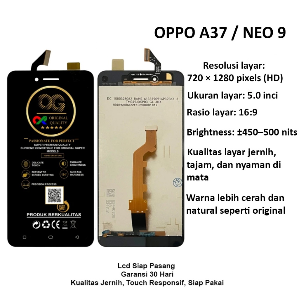 LCD OPPO A37 / OPPO A37F / OPPO NEO 9 FULLSET ORIGINAL TOUCHSCREEN