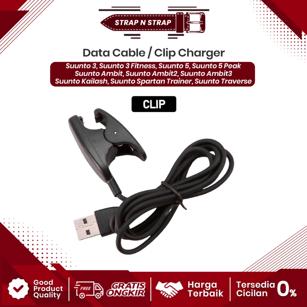 Kabel Data Kabel Charger Charging Cable Type CLIP Suunto Spartan Sport Trainer Spartan Trainer