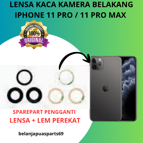 Camera Lens Lensa kamera kaca kamera belakang iPhone 11 pro / 11 pro max