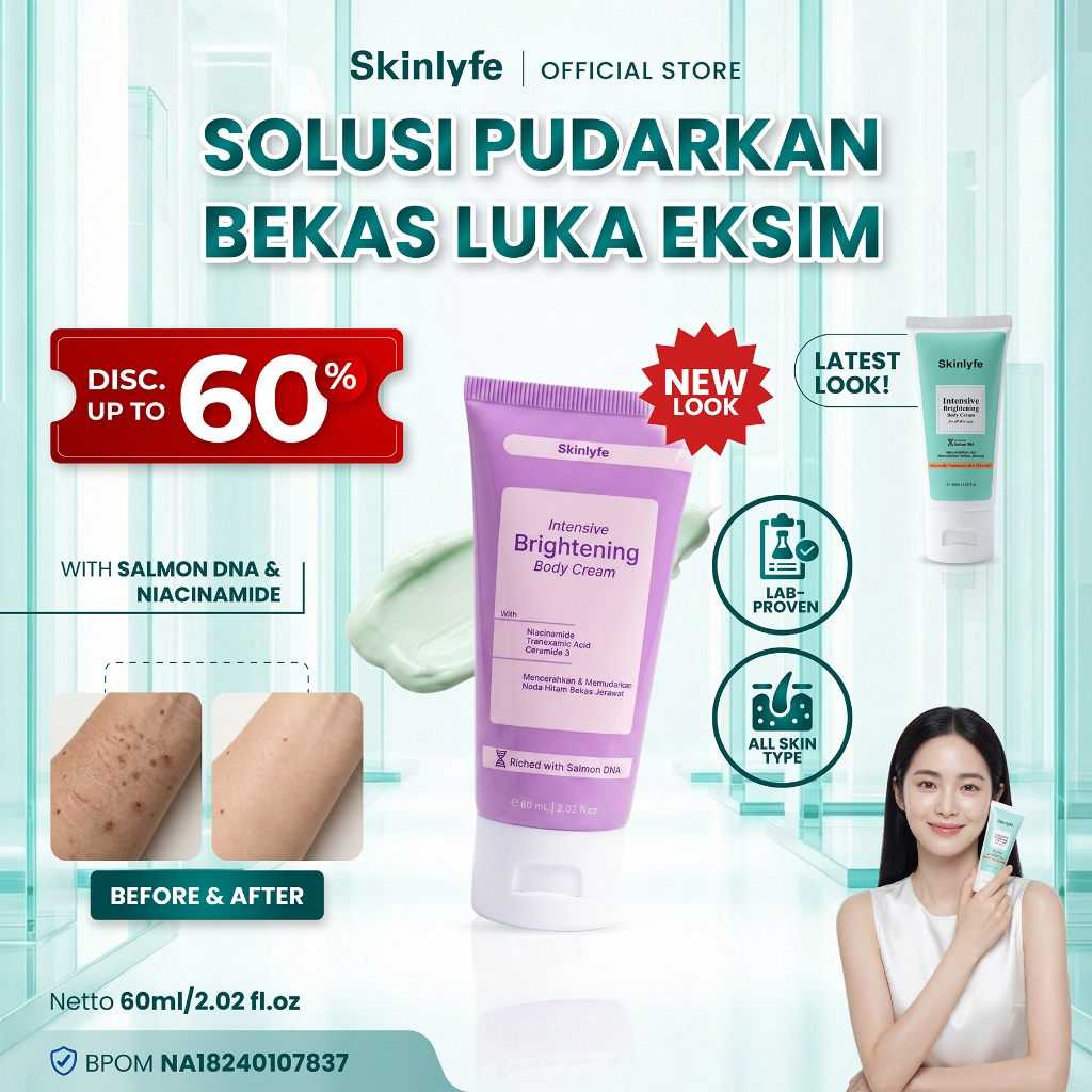 Skinlyfe Penghilang Bekas Luka Pencerah Badan Pemudar Bekas Luka dan Koreng Salep Penghilang Koreng