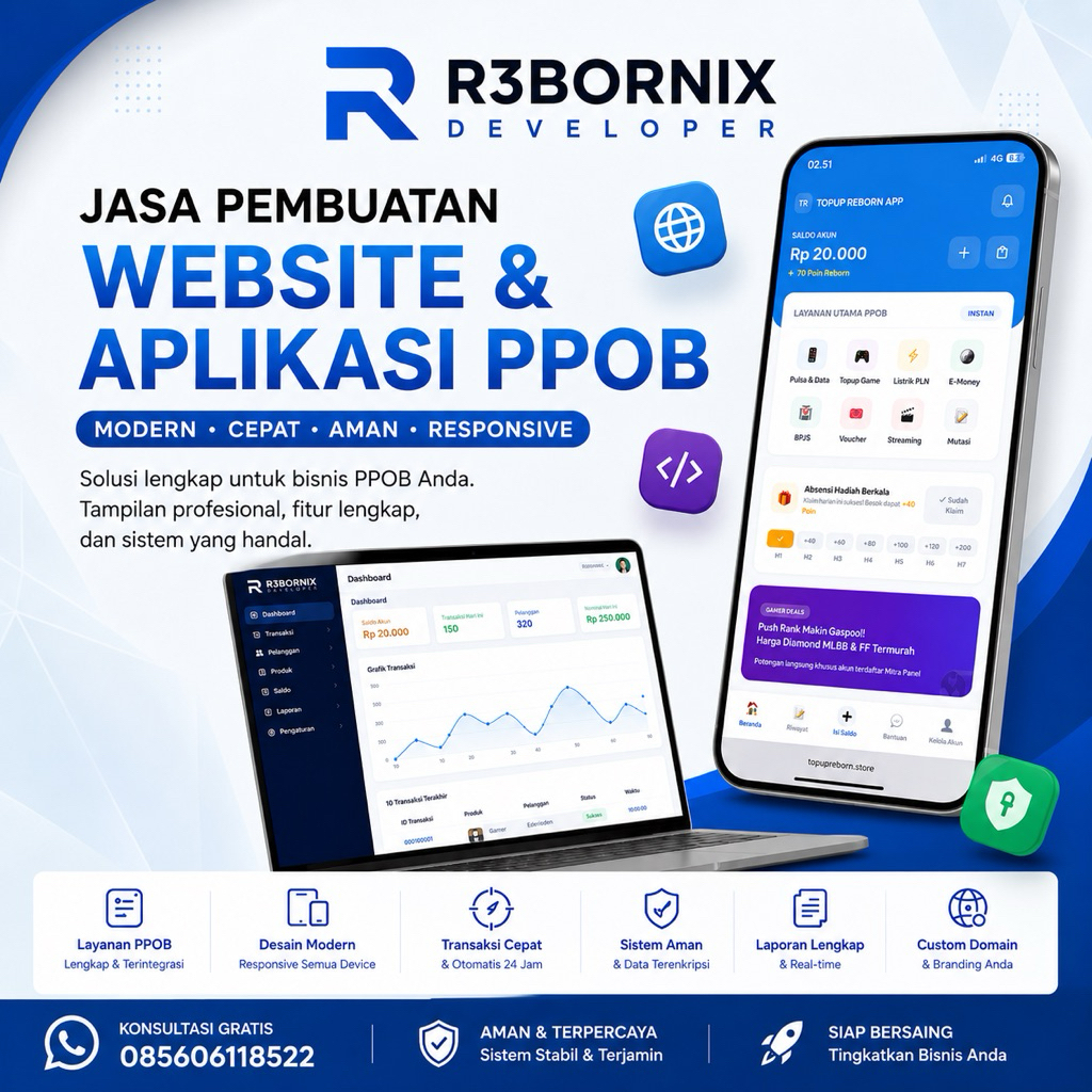 Jasa Pembuatan Website & Aplikasi PPOB Profesional - Siap Pakai & Bergaransi