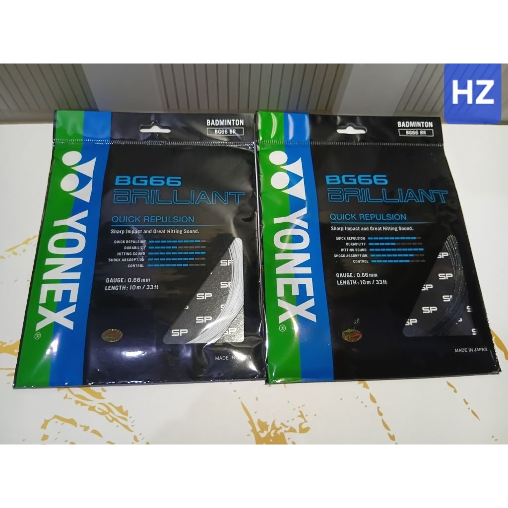 Senar Badminton Yonex BG66 Brilliant Original - Sensasi Medium, Warna Menarik, 100% Original