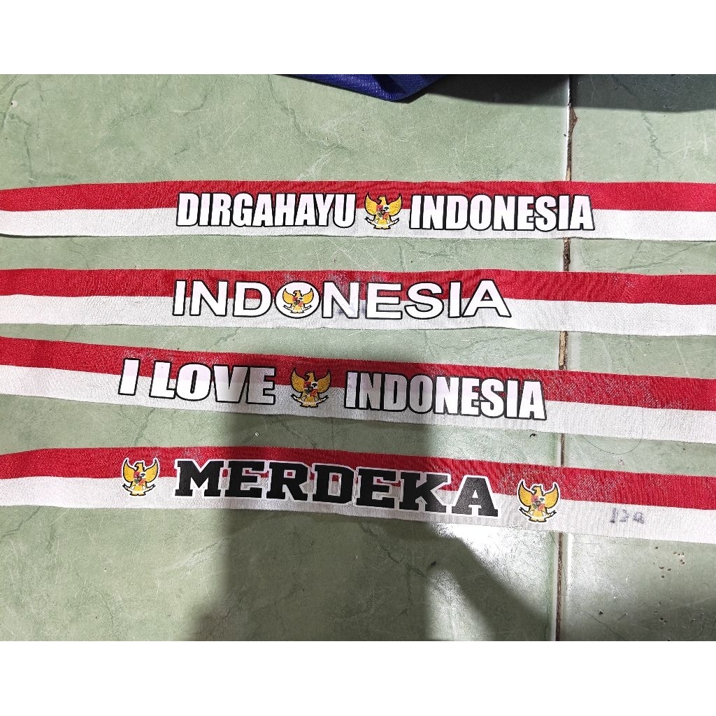 Tali Ikat Kepala Merah Putih | Headband Merah Putih | Pita Ikat Kepala |