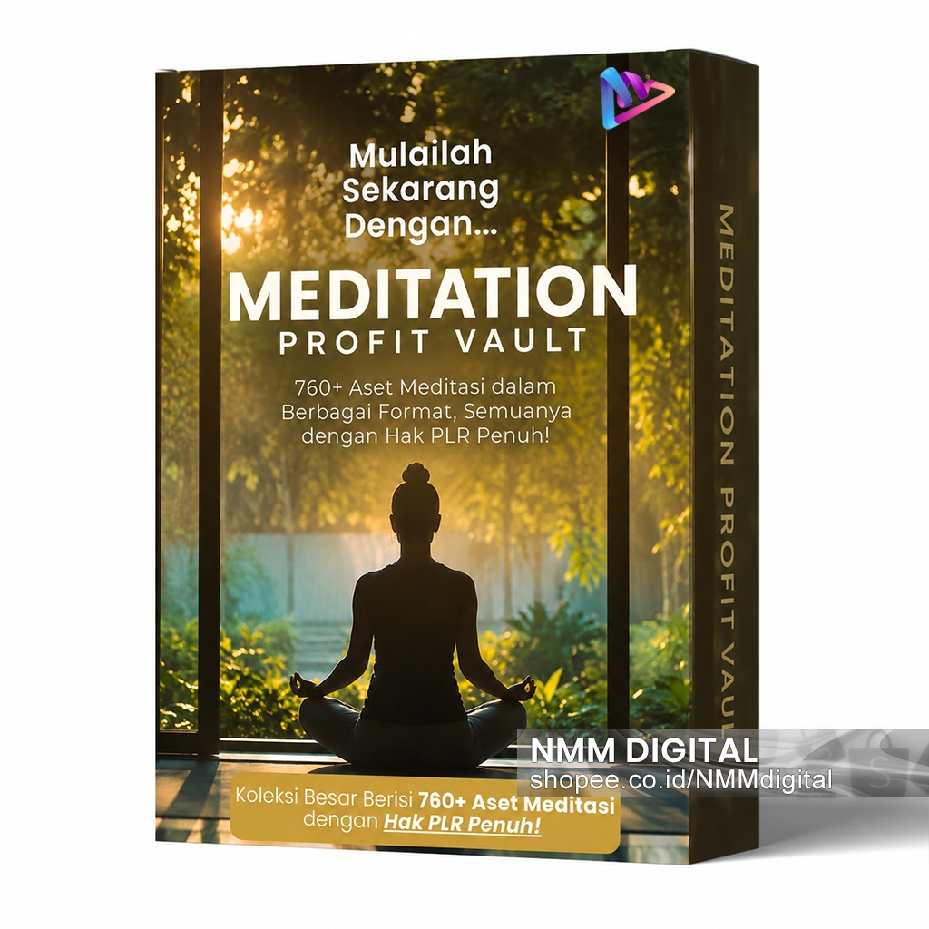 Meditation Profit Vault PLR - 760+ Aset Meditasi Konten Kesehatan Mental ADHD wellness & healing