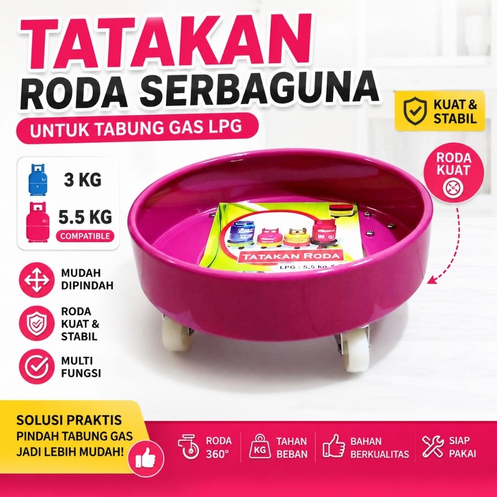 TATAKAN RODA BLUE GAZ 5.5 KG BRIGHT GAS 3 KG TABUNG MELON