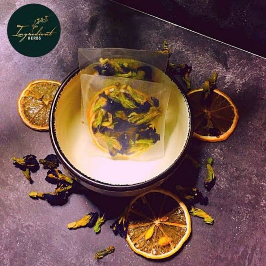 Teh Herbal Bunga Telang Lemon Madu / Teh Herbal / Teh Bunga Telang Lemon Kayu Manis Bunga Lawang Ser