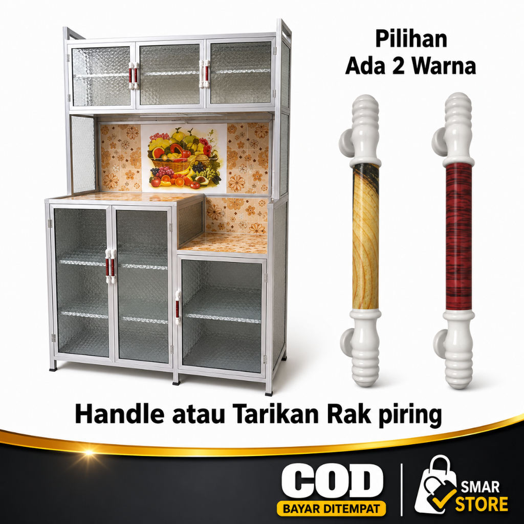 Handle Rak Piring / tarikan laci / handle lemari aluminium / tarikan pintu / gagang rak / handle jen