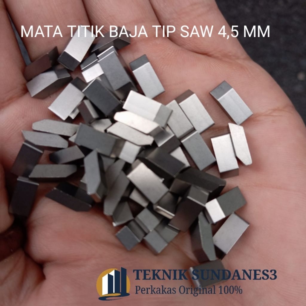 Mata Titik Baja  4.5 mm x 100 pcs Tip Saw TCT.digunakan sebagai bahan untuk mengganti atau memperbai