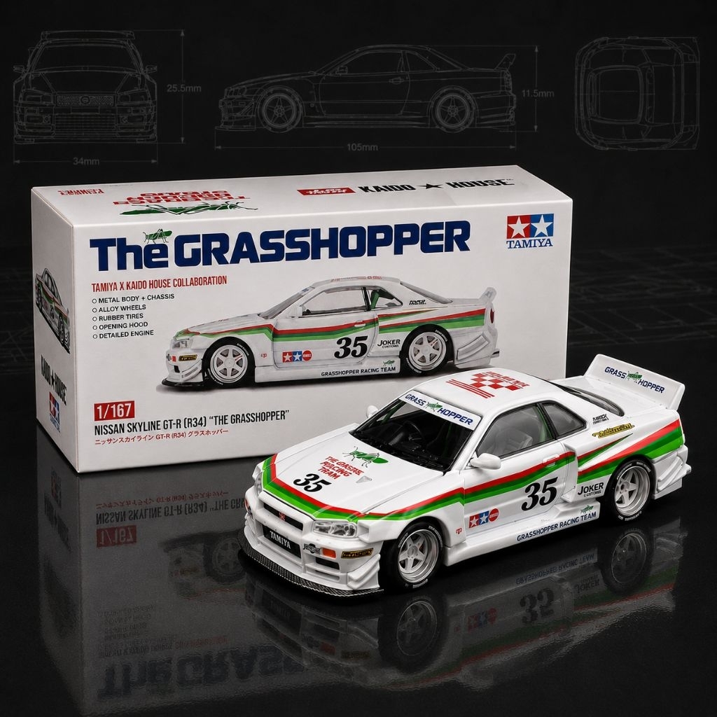 (Sealed) Kaido House Nissan Skyline GT-R (R34) "THE GRASSHOPPER"