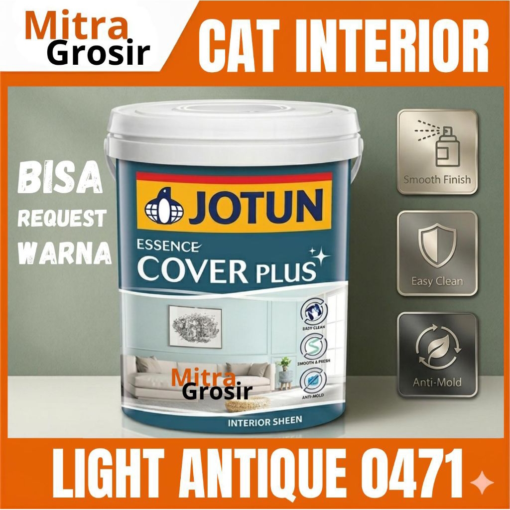 CAT TEMBOK JOTUN 25 KG | JOTUN COVER PLUS ANTI NODA LIGHT ANTIQUE 25KG / 18 LITER (BISA REGUEST WARN