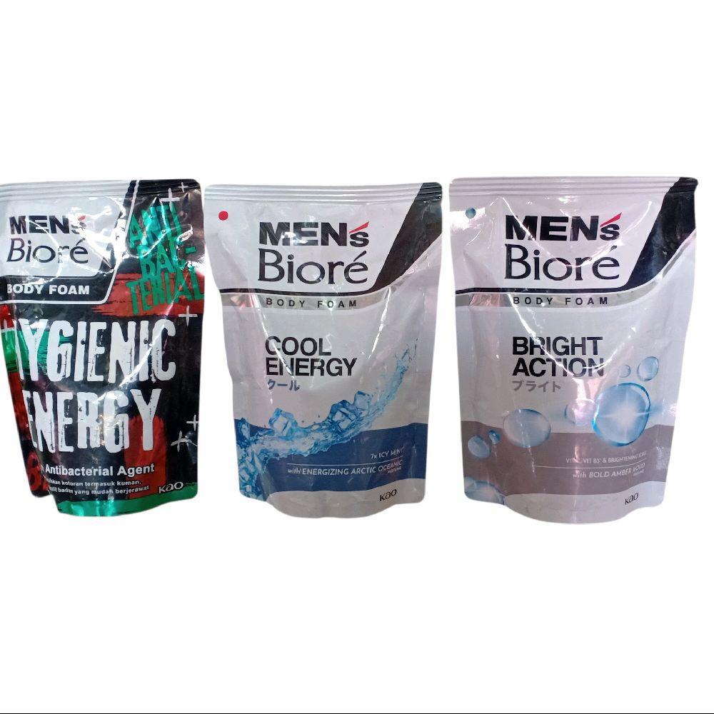 Men Men's Biore Body Foam 250ml Refill Pouch Cool Energy Bright Action Hygienic Energy