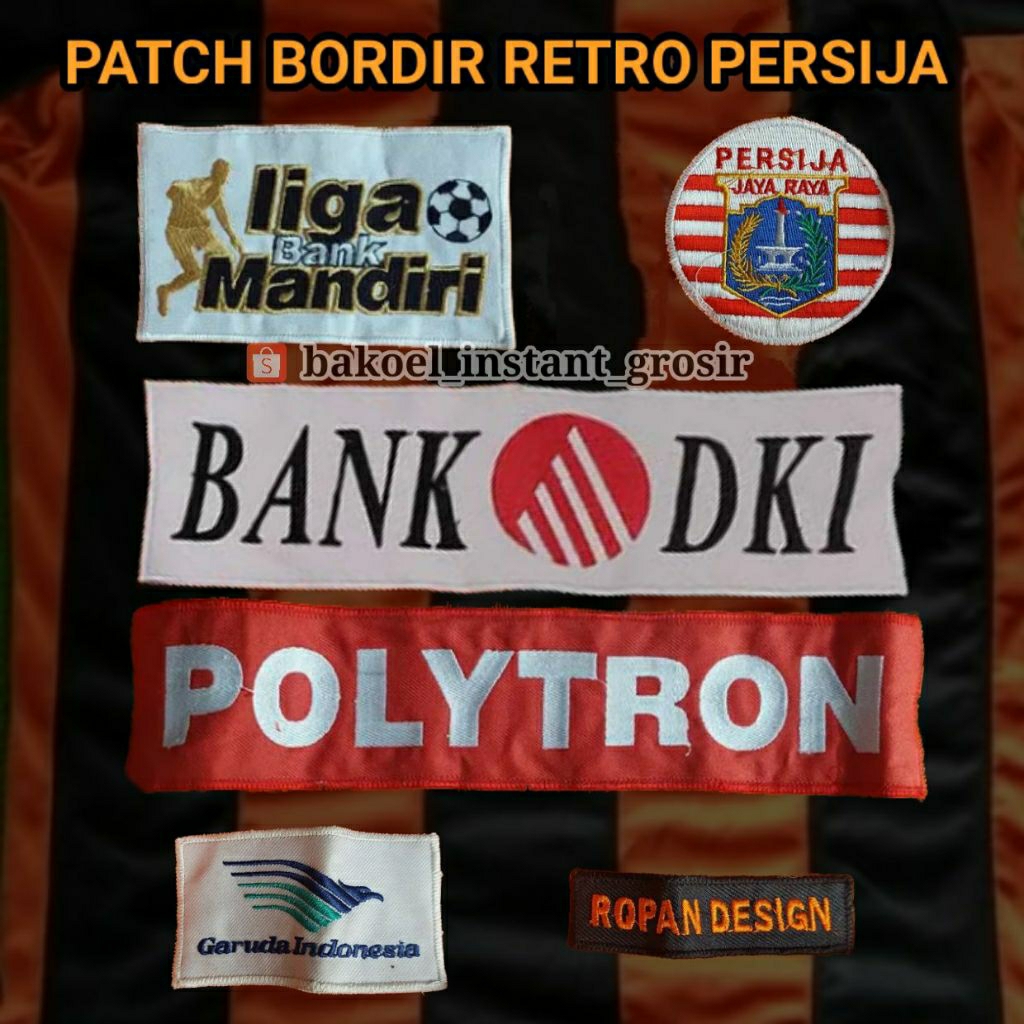 PATCH Bordir Satuan PERSIJA 2003 / 2004 Emblem Komputer RETRO Remake Lokal