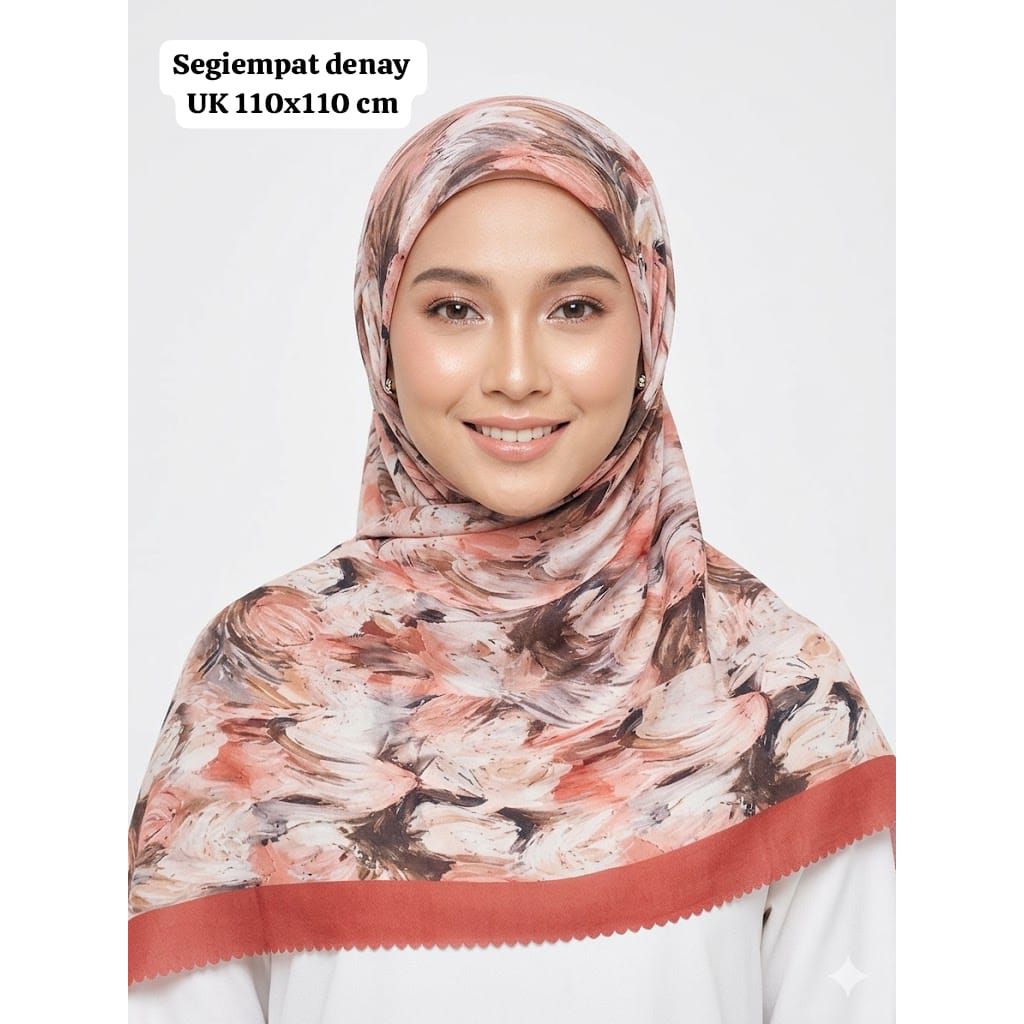 Segiempat denay LC motif by Elnida Hijab