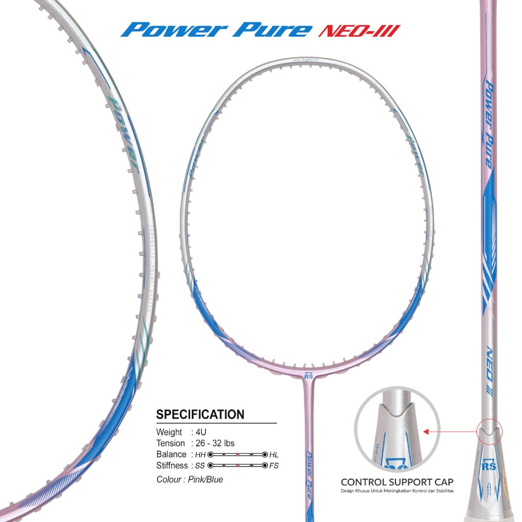 Raket Badminton Reinforce Speed RS Power Pure Neo III