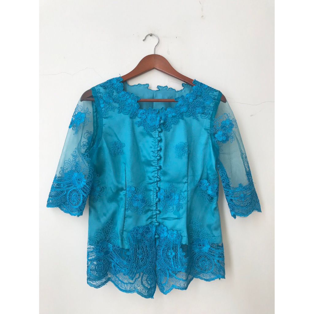 ATASAN KEBAYA BIRU TOSCA LENGAN 3/4