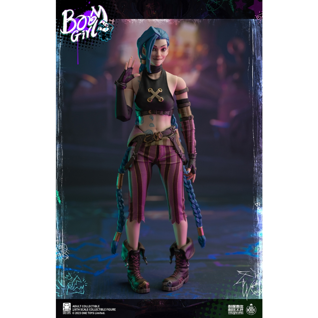 READY Stock Onetoys 1/6 BOOM GIRL Jinx Deluxe Edition Arcane ot021 Action Figure