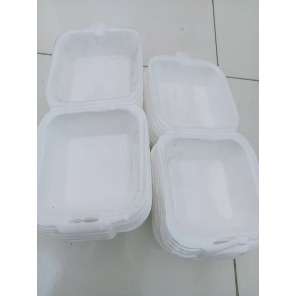 Kotak Makan Styrofoam Praktis untuk Burger, Takoyaki, Seblak