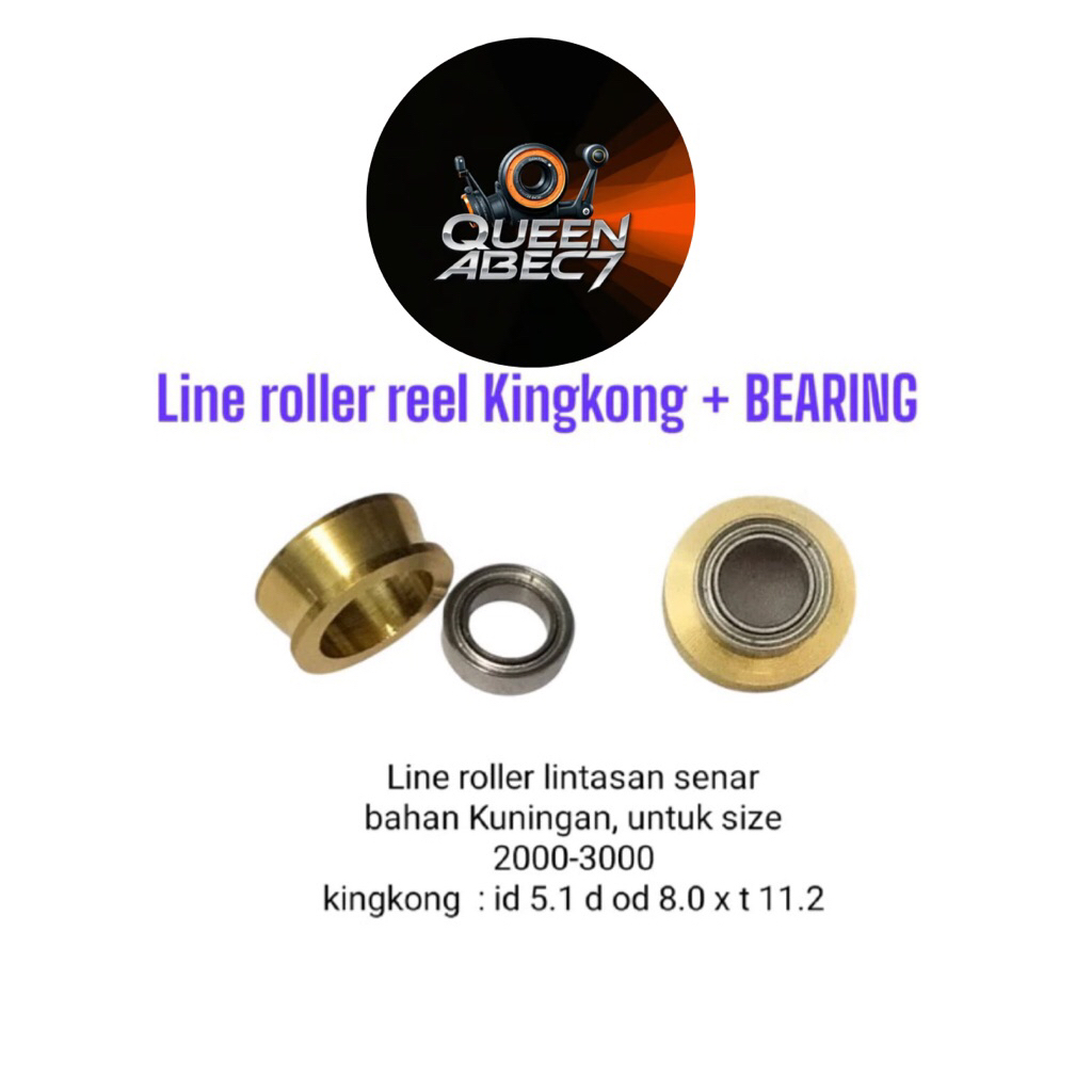Line Roller KINGKONG / Roller Gold lintasan tali senar reel pancing + Bearing