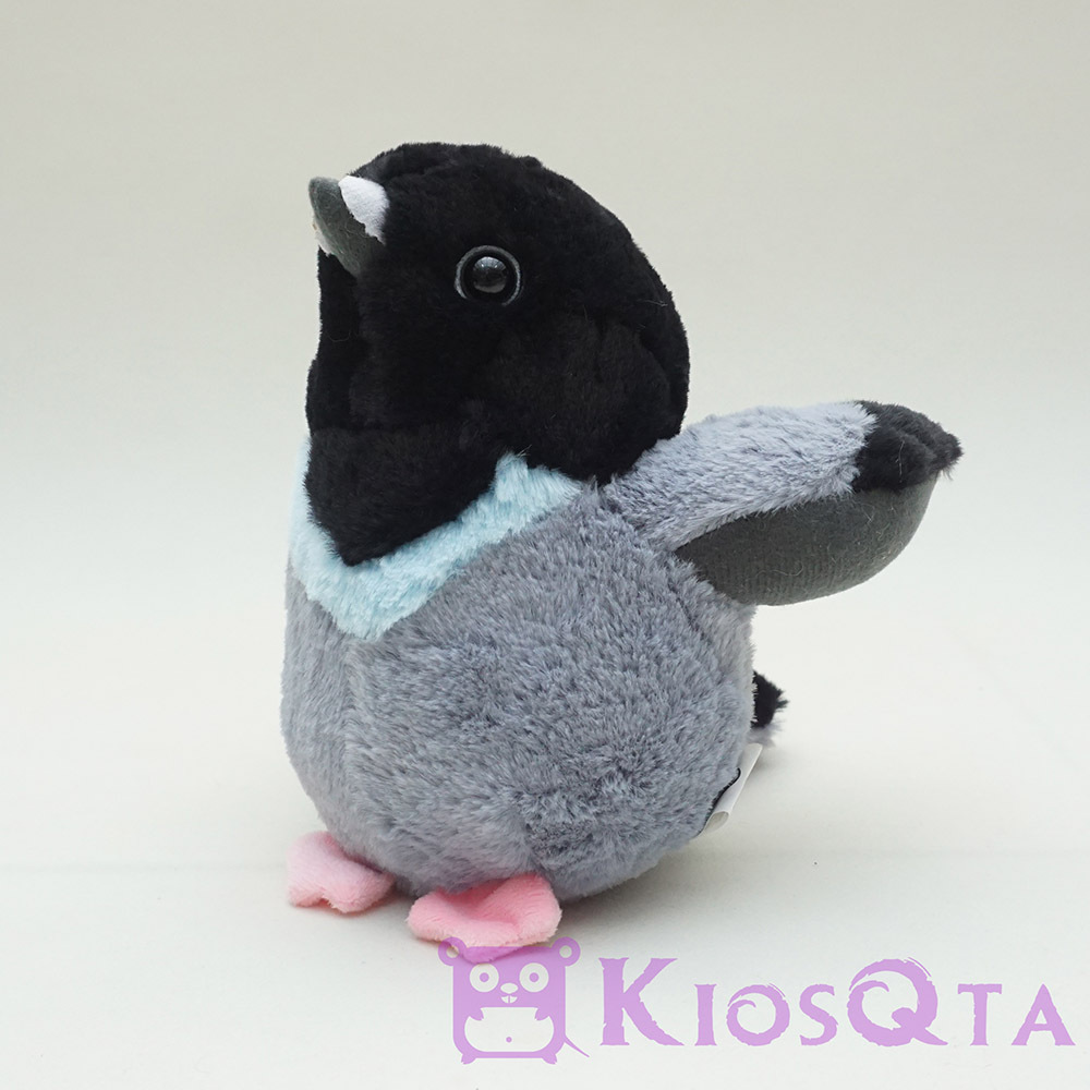 boneka burung merpati pigeon dara hitam abu abu cute little bird small