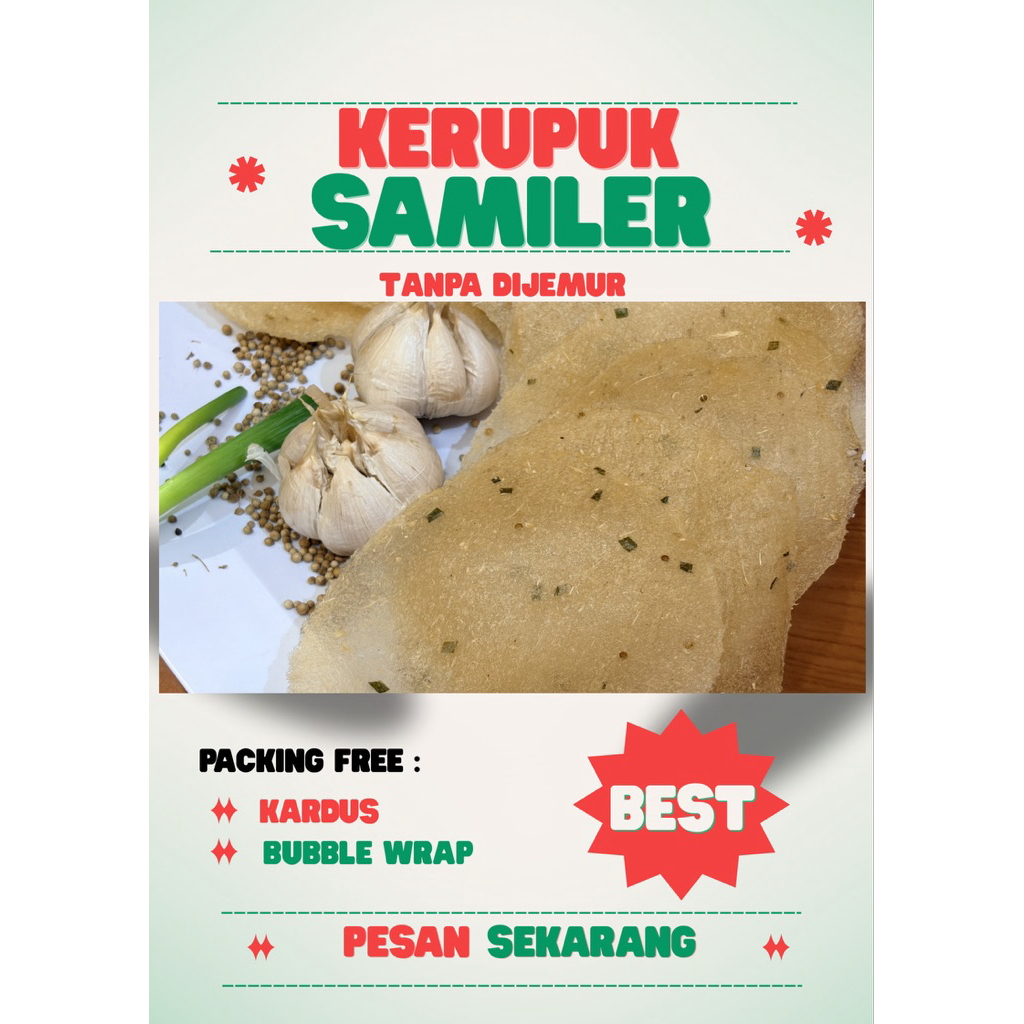 Kerupuk Samiler/ Samier Mentah 1kg | Siap Goreng
