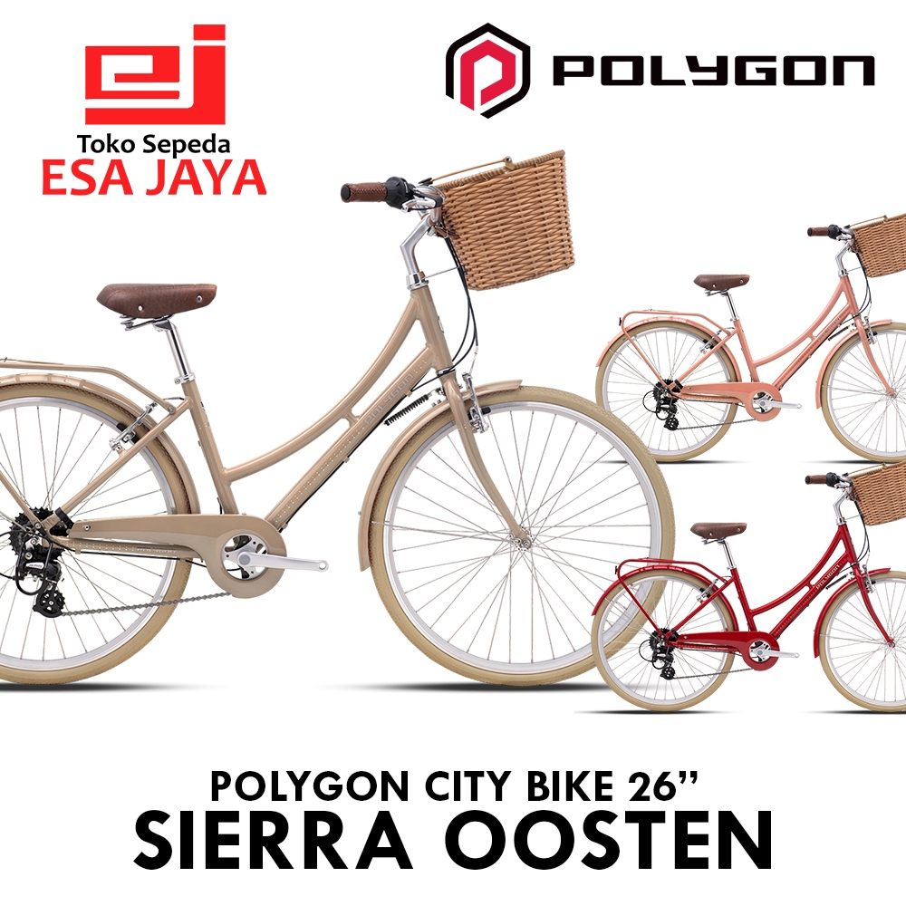 Sepeda Keranjang Polygon Oosten 26 Inch - Sepeda Kota City Bike Klasik Retro Original