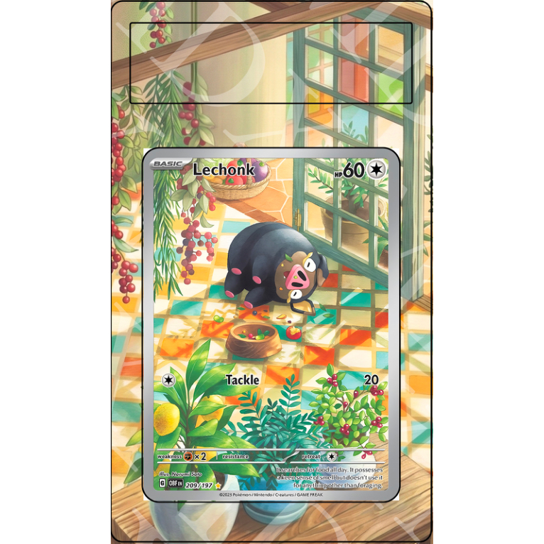 Lechonk #209 Pokemon Obsidian Flames (Custom Extended Art)