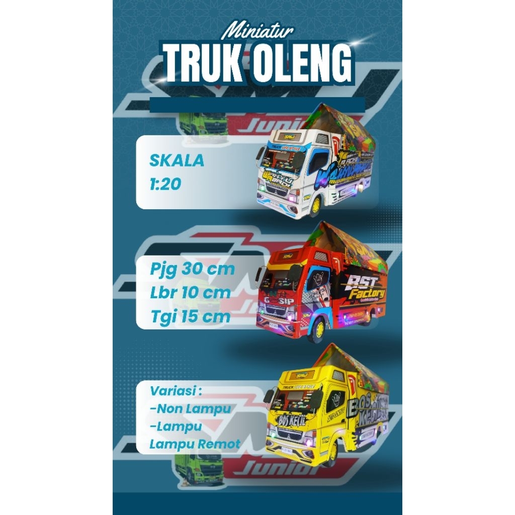 Miniatur Truk Oleng Viral Wahyu Abadi Truk Cabe
