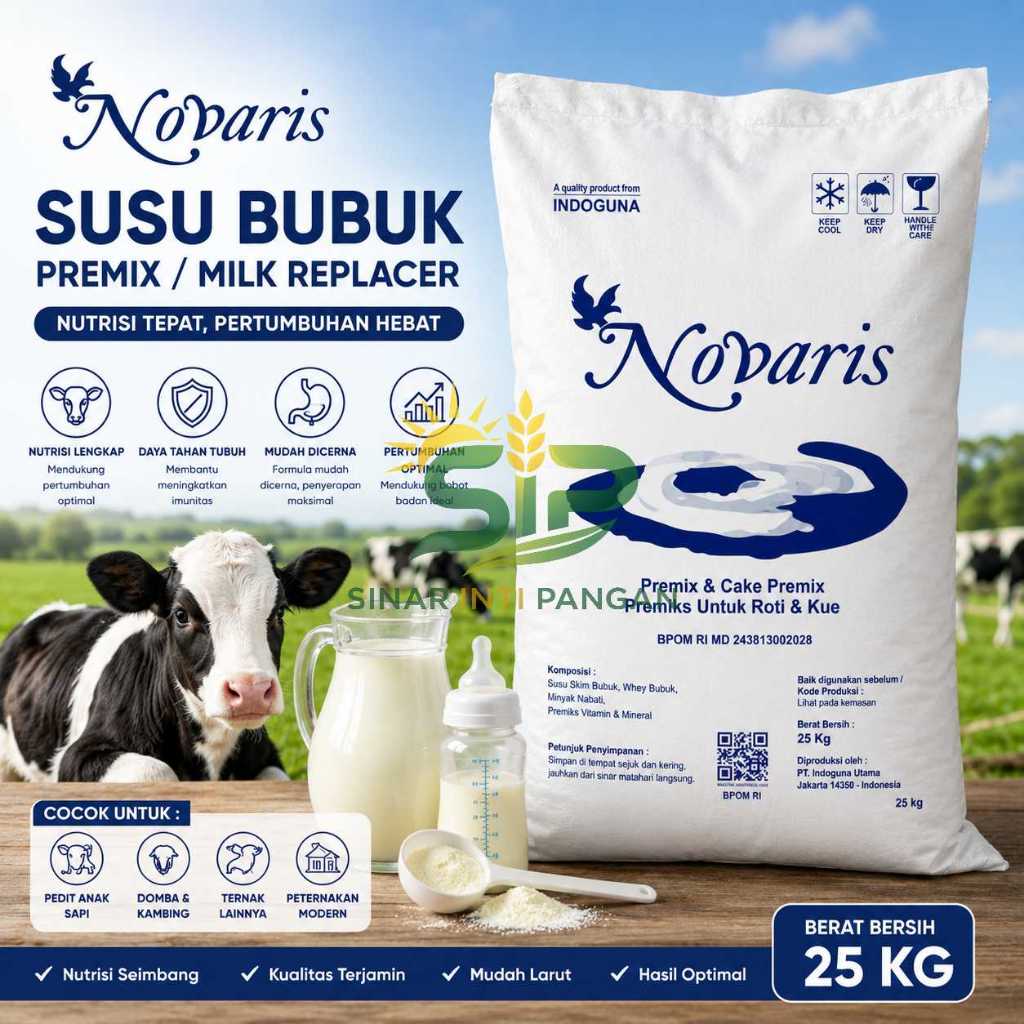 Novaris Pengganti Susu Bubuk Tepung Premix Milk Replacer Karung Grosir Bahan Adonan Roti Dan Kue 25k