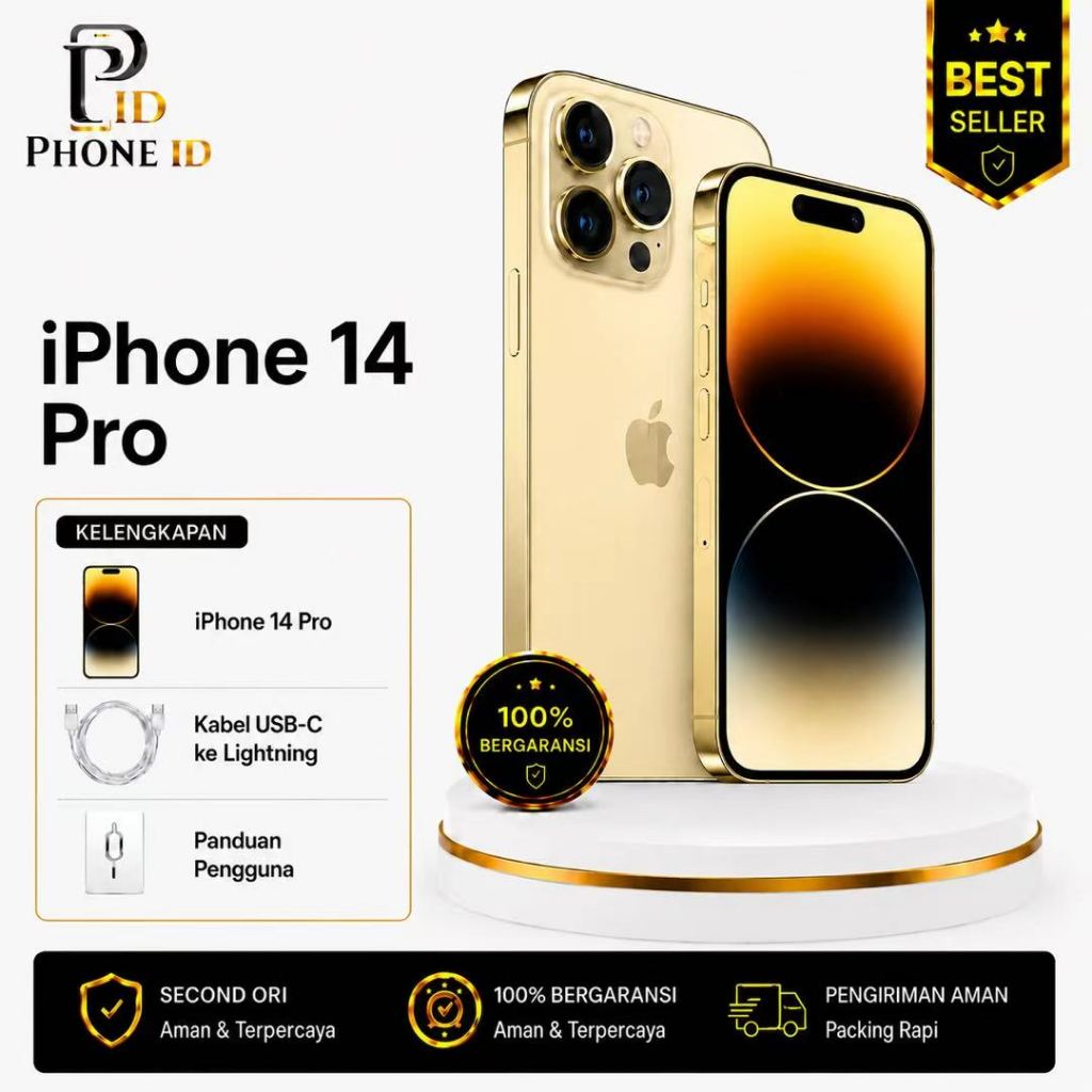 IP 14 PRO 256GB/128GB SECOND FULLSET MULUS