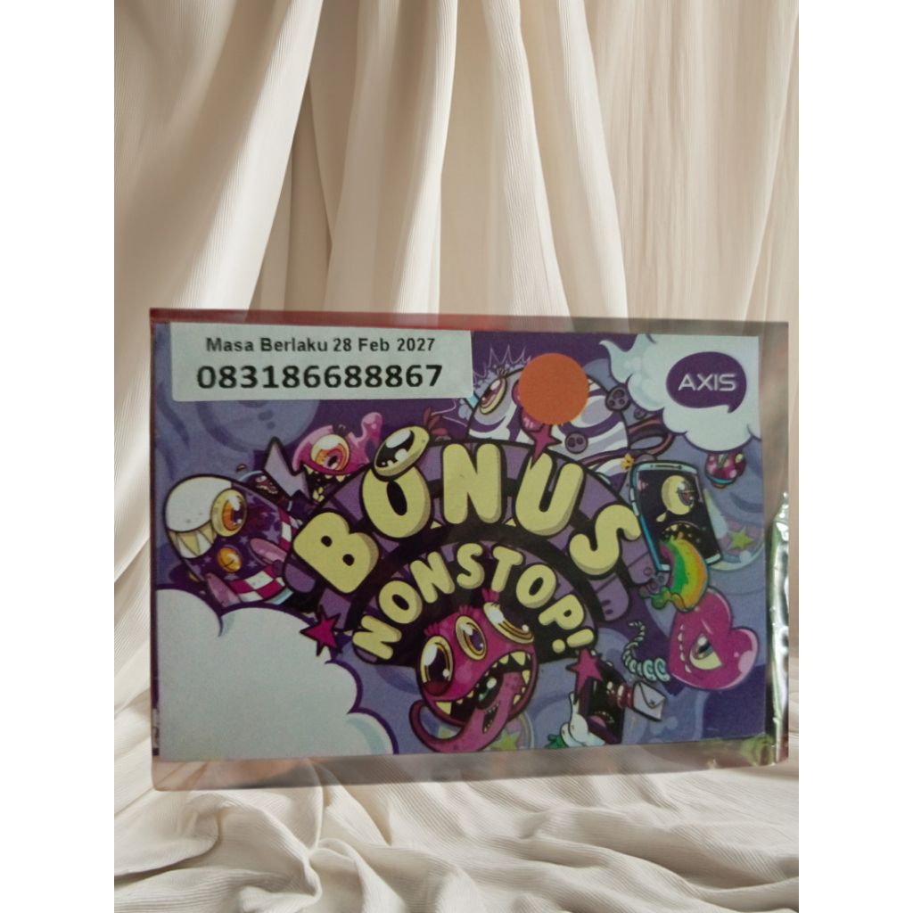 nomor cantik AXIS 8 66 888 67 isi kuota 3gb jaringan 5G