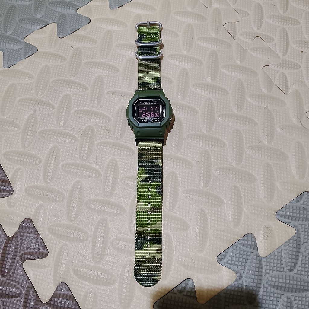 Bezel n strap zulu camo military DW 5600