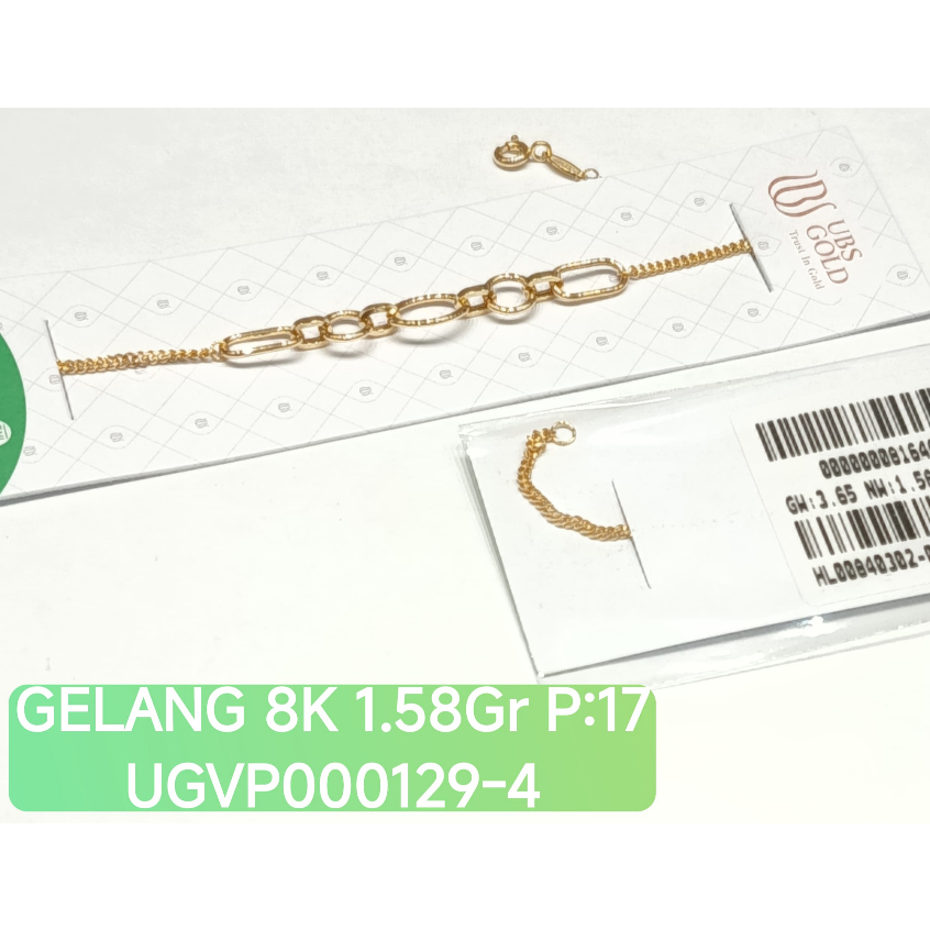 0129 RINGAN POLOS NYAMAN DIPAKAI HARIAN GELANG RANTAI DAUN VARIASI KADAR 375 8K