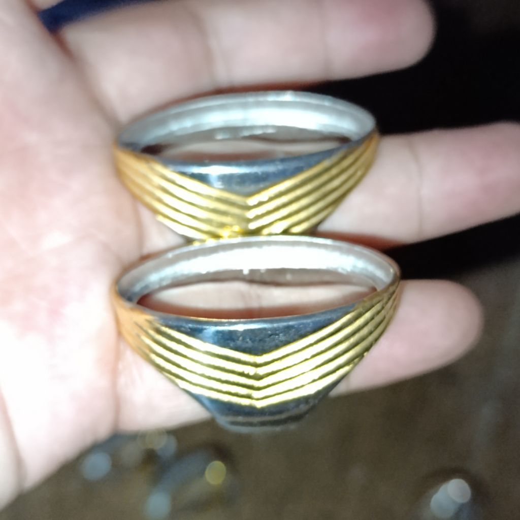 T 12 Cangkang Emban Akik Titanium Tanam Joss Dim besar 40x17 mm Joss