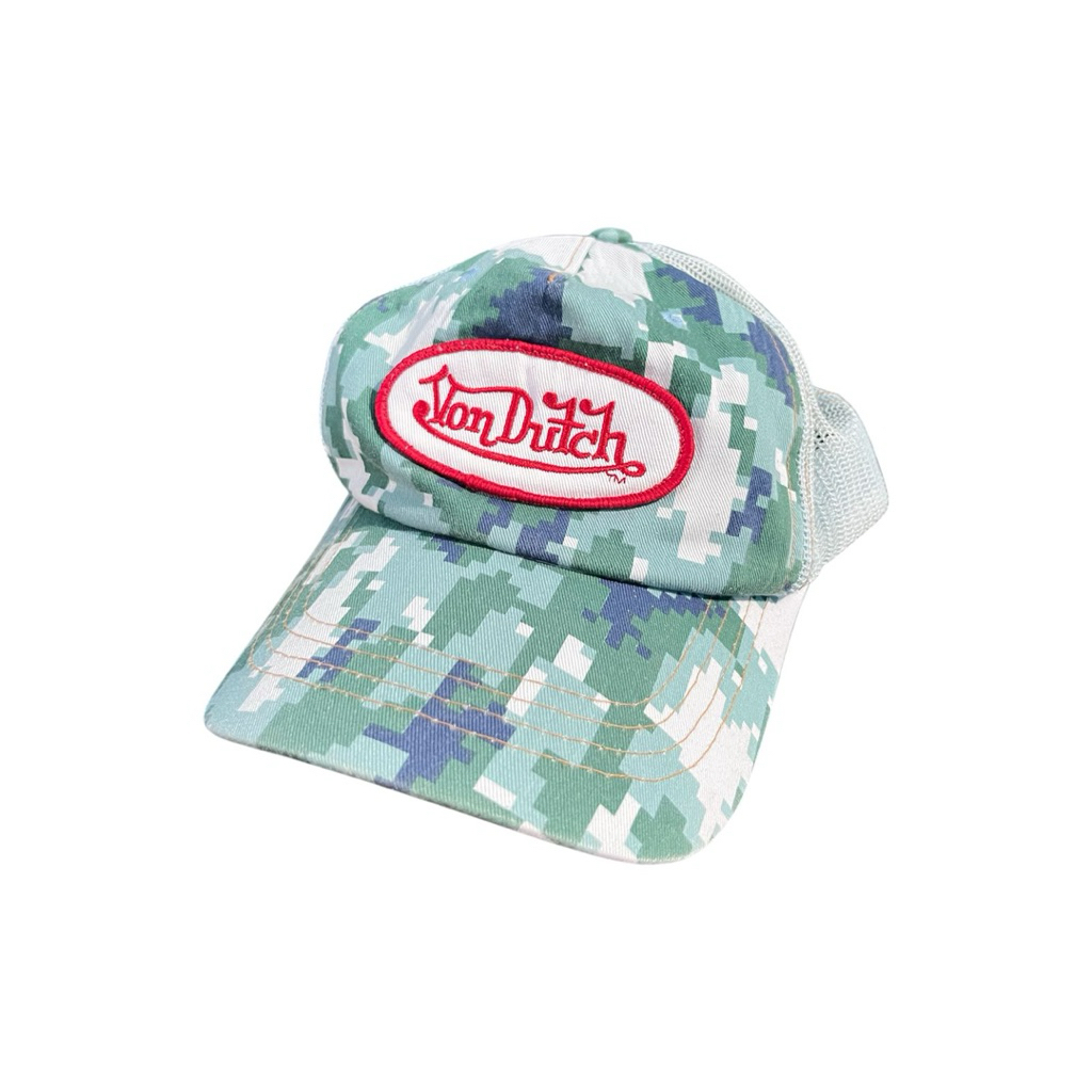 Topi Camo Camouflage Loreng Army Jaring Trucker Hat Hats Cap Caps VD Von Dutch Vondutch Authentic Or