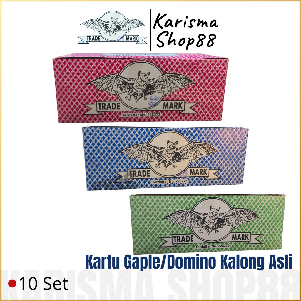 Kalong Kartu Domino Gaple isi 10 set / Kartu gapleh / gaplek / main kartu  / kalong / ganda / remi
