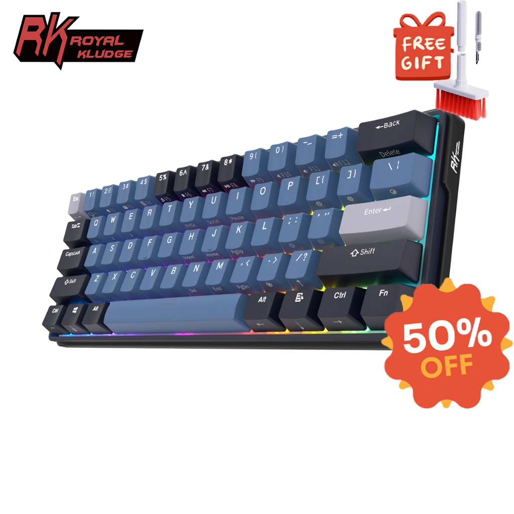 Royal Kludge RK61Plus Black 61 Key Gaming Keyboard