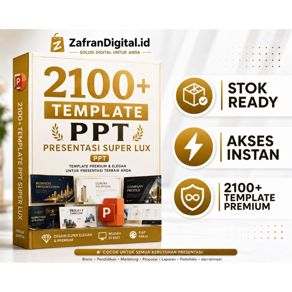 2100+ Template PPT presentasi super lux