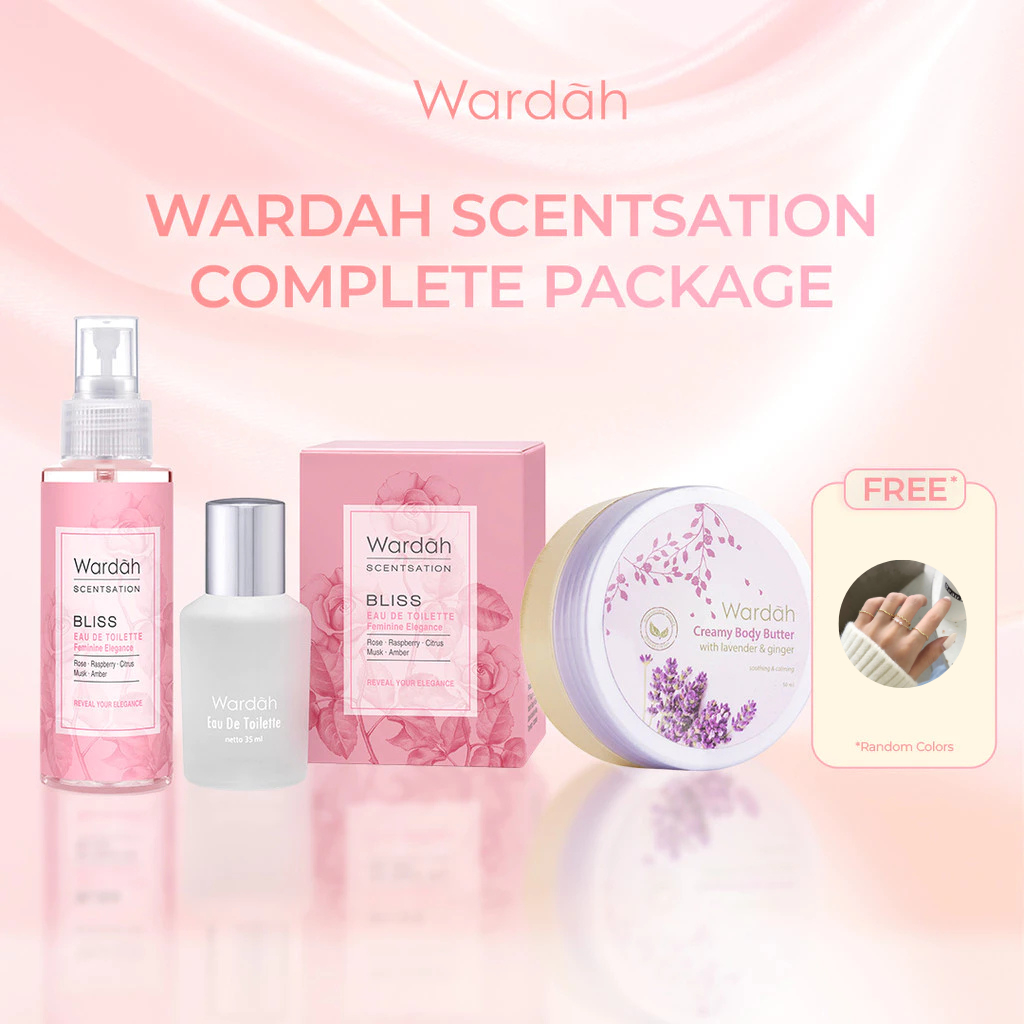[BUY 3 GET 4] Wardah Scentsation Eau de Toilette, Body Mist & Body Butter GET Cincin | Wangi Tahan L