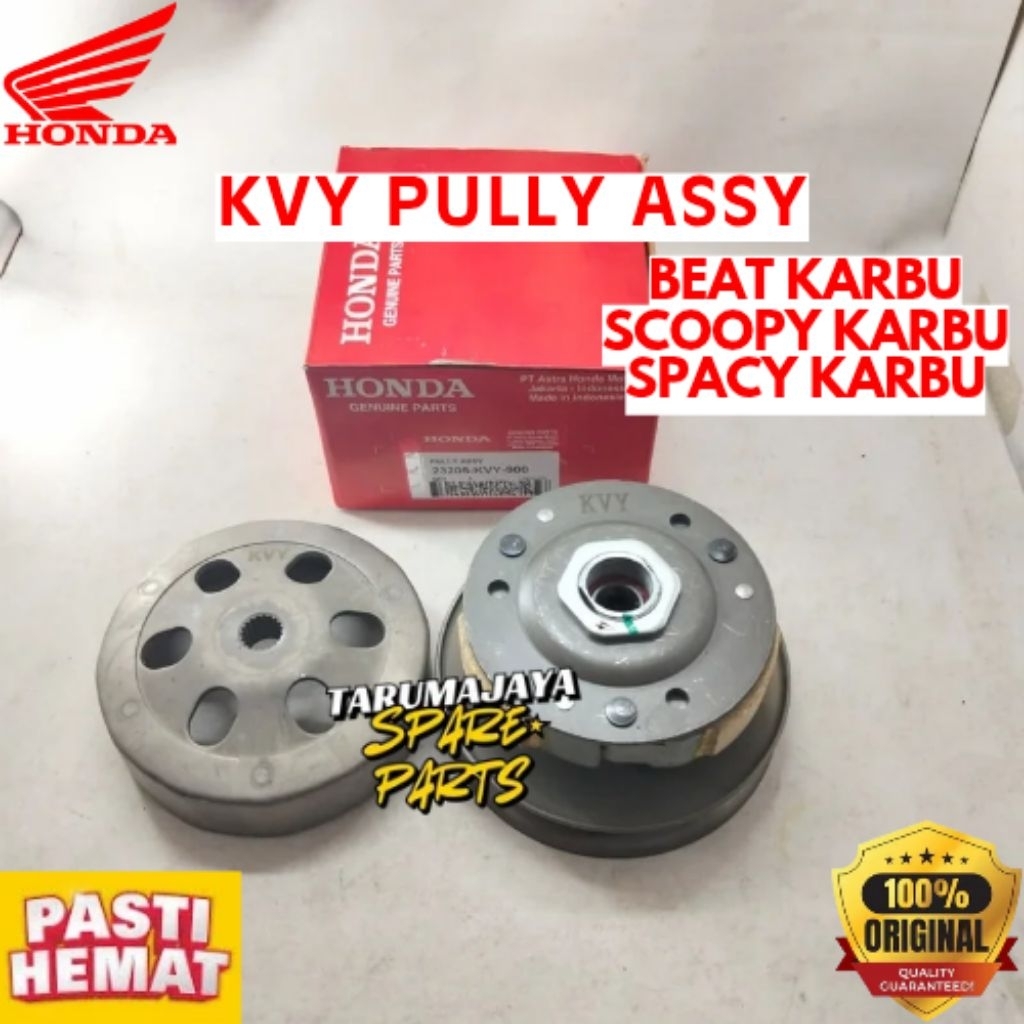 PULLY ASSY ORIGINAL HONDA KODE KVY, PULLY ASSY BEAT KARBU, PULLY ASSY SCOOPY KARBU PULLY ASSY SPACY 