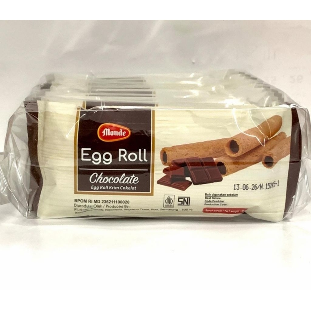 Monde Egg Roll - 10 Paket Krim Coklat, Keju, Strawberry