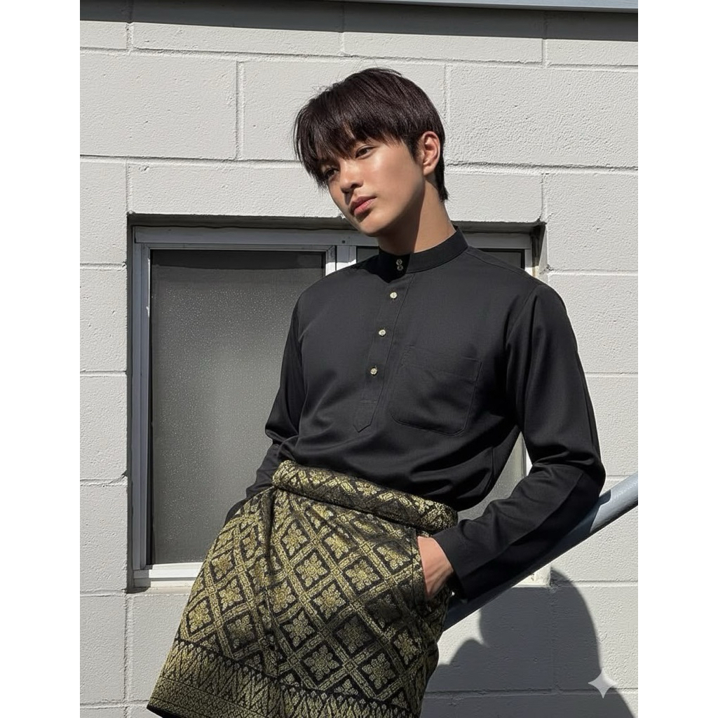 Baju kurung pria satu set songket+baju+celana