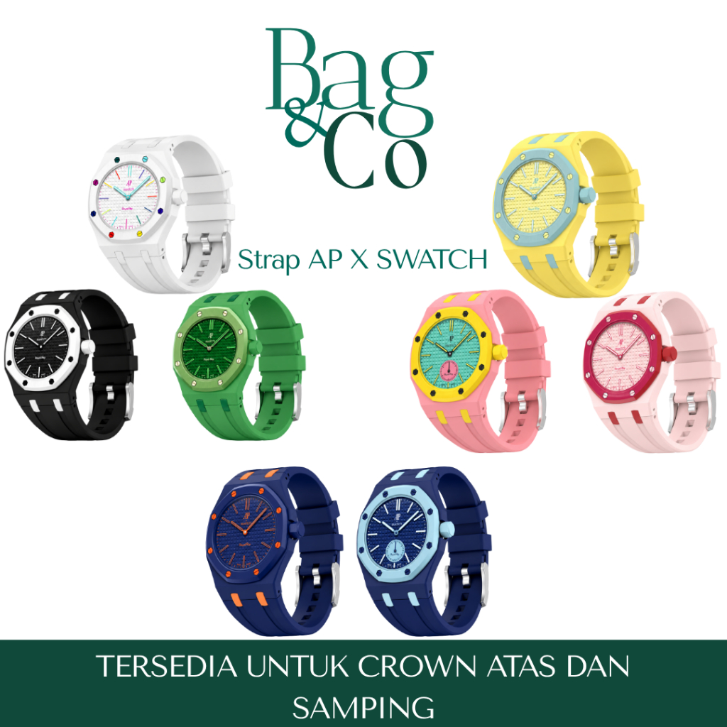 Rubber Strap AP Swatch 20mm Swatch Royal Pop Aftermarket Strap Tali Jam Tangan Rubber