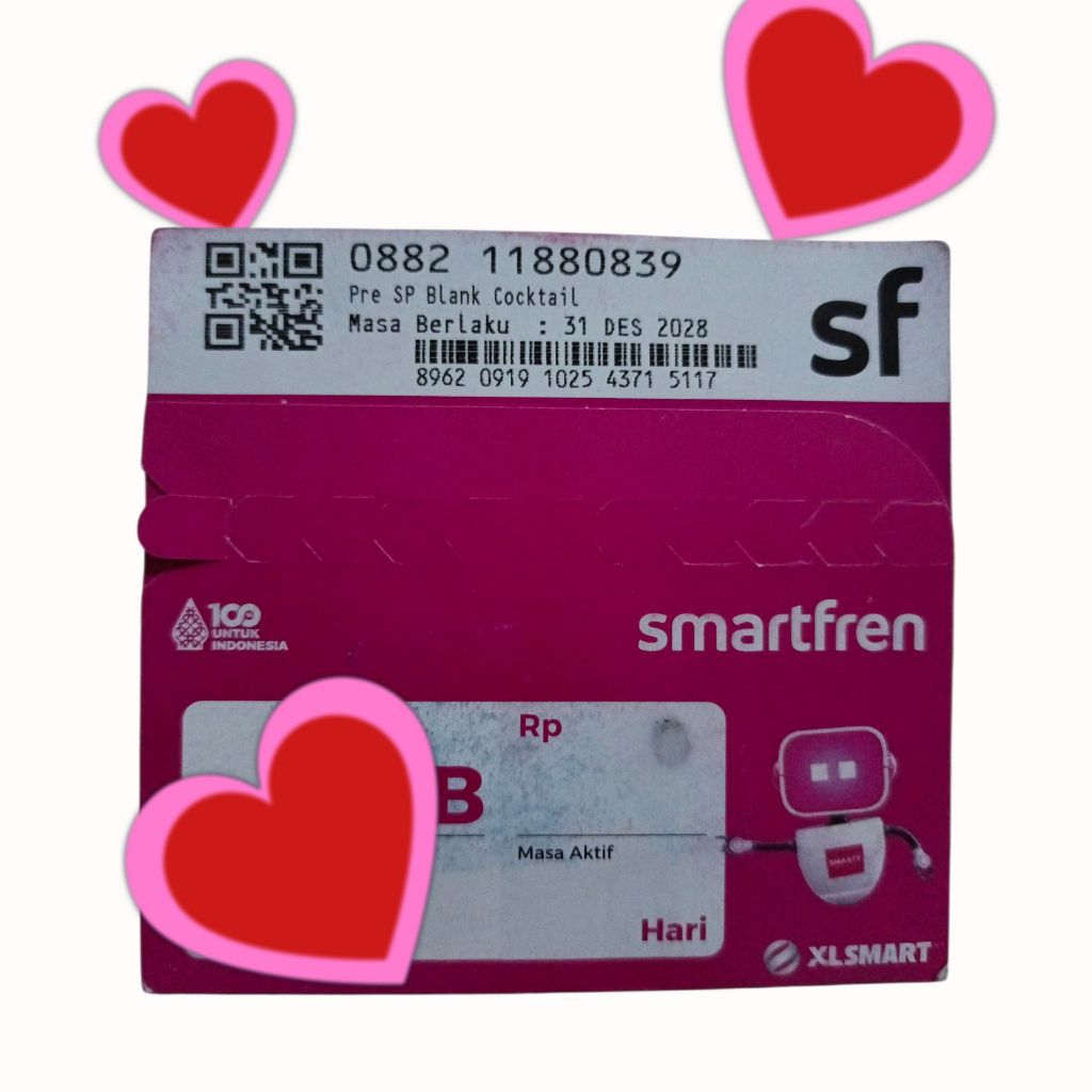 nomor cantik smartfren 88 2 11 8808 39 isi kuota 3gb jaringan 5G