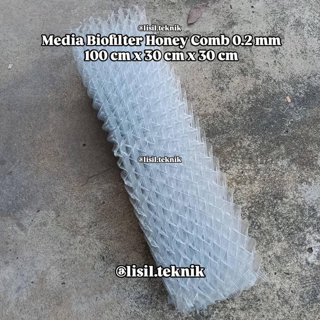 Media Bio Filter Honeycomb Sarang Tawon 100x30x30 0.2mm rumah bakteri pengurai  IPAL dapur septic ta