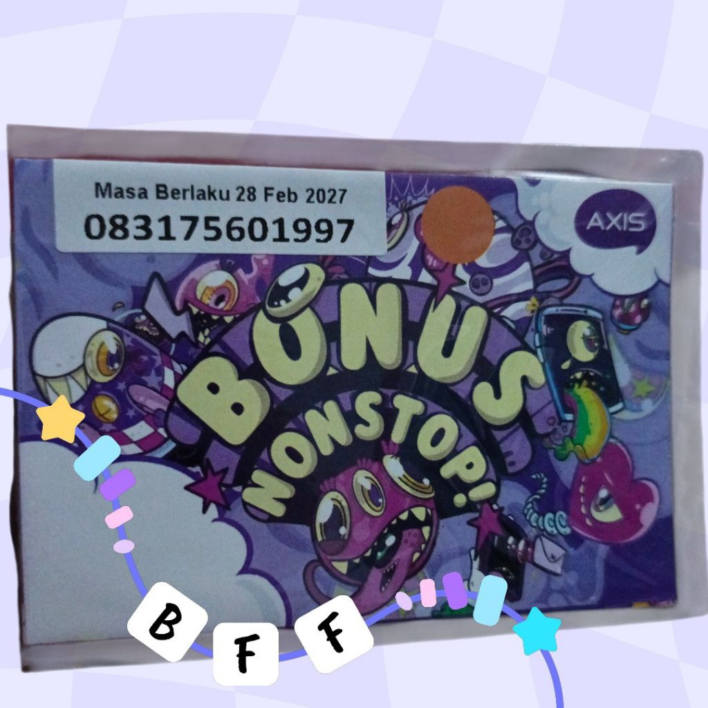 nomor cantik AXIS seri tahun 1997 isi kuota 3gb jaringan 5G