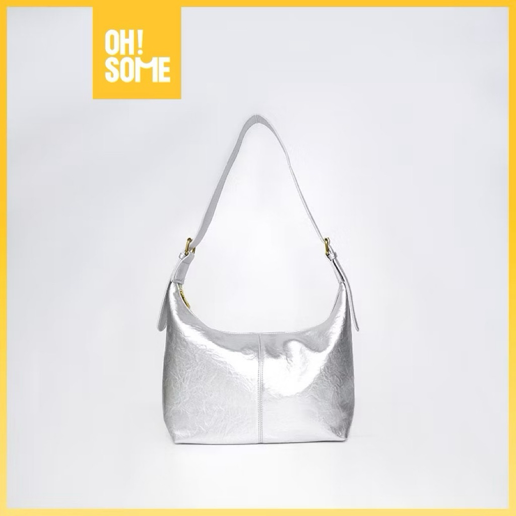 OHSOME - Egradable Crossbody Tote Bag Tas Selempang Warna Silver