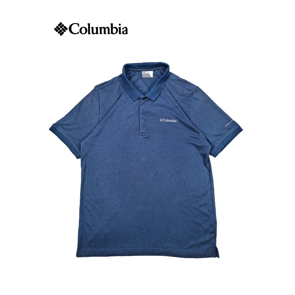 Kaos Polo Columbia Original Pria | Outdoor Polo Shirt Biru| Adem & Nyaman