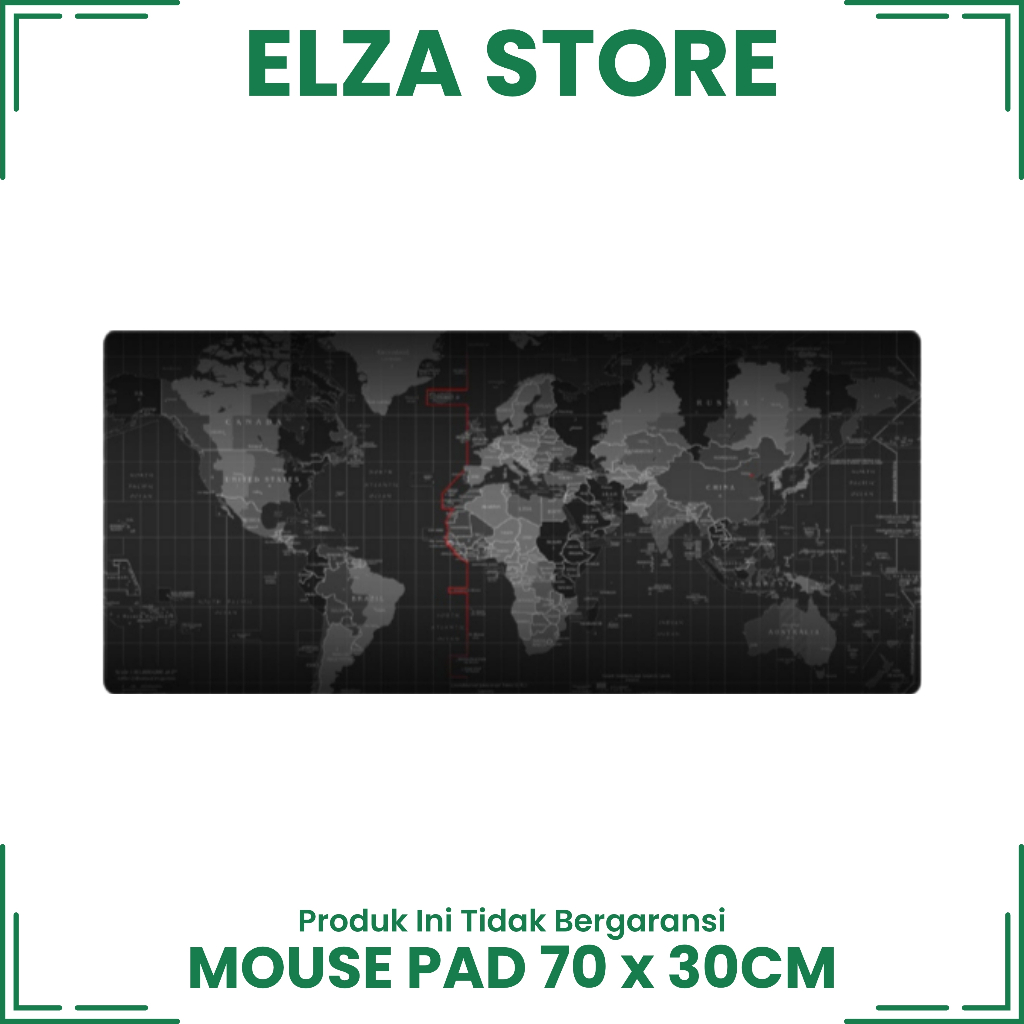 Mouse Pad Gaming Jumbo 30 x 70 cm Mousepad Besar XL - Peta Dunia