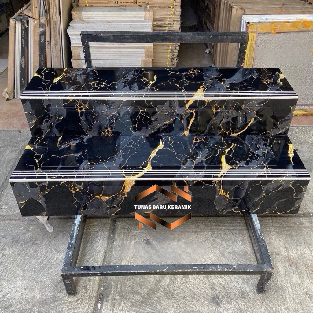 Granit tangga stepnosing 30x80 20x80 | 30x90 20x90 | 30x100 20x100 | 30x120 20x120 Kanaka Black Gold